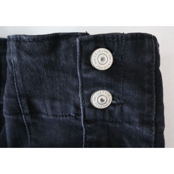 We The Free x FP OB2233809 Women's Sz 33 Onyx Black Jayde Crop Flare Jeans - Picture 10 of 14